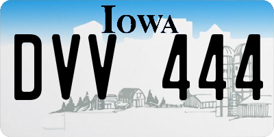 IA license plate DVV444