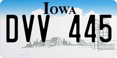 IA license plate DVV445