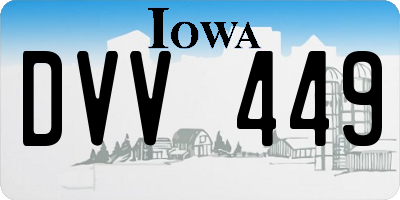 IA license plate DVV449