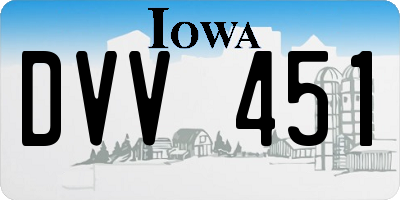 IA license plate DVV451