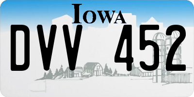 IA license plate DVV452