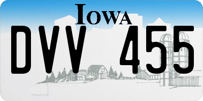 IA license plate DVV455