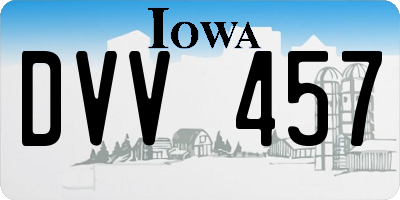 IA license plate DVV457