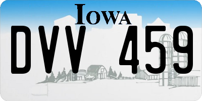 IA license plate DVV459