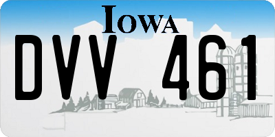 IA license plate DVV461