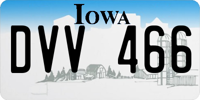 IA license plate DVV466
