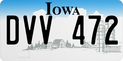 IA license plate DVV472