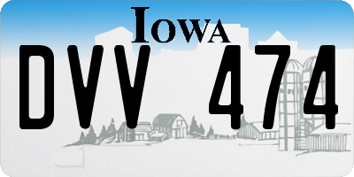 IA license plate DVV474