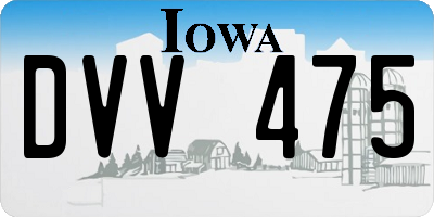 IA license plate DVV475