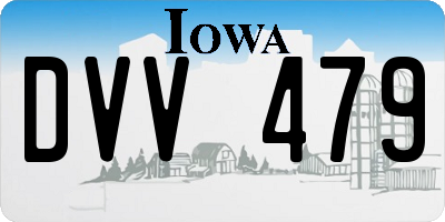 IA license plate DVV479