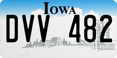 IA license plate DVV482