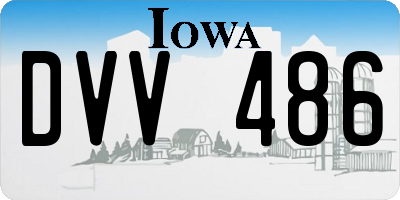 IA license plate DVV486