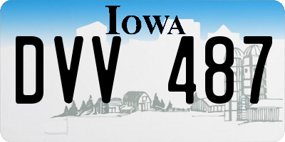 IA license plate DVV487