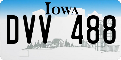IA license plate DVV488