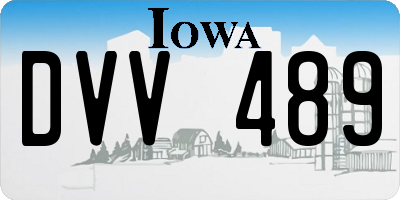 IA license plate DVV489