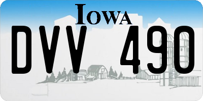 IA license plate DVV490