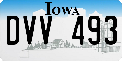 IA license plate DVV493