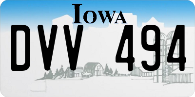 IA license plate DVV494