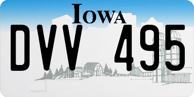 IA license plate DVV495