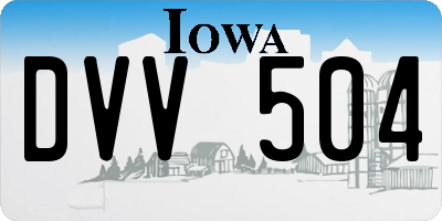 IA license plate DVV504