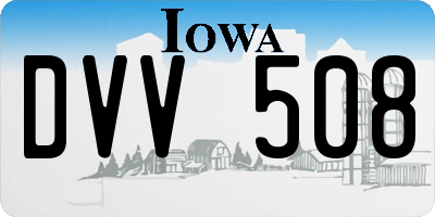 IA license plate DVV508