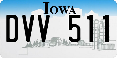 IA license plate DVV511