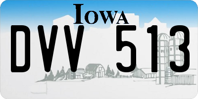 IA license plate DVV513