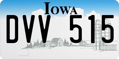 IA license plate DVV515