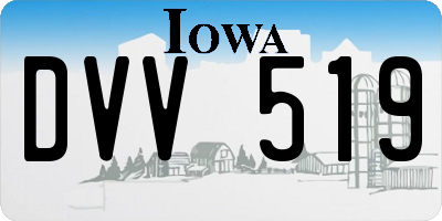 IA license plate DVV519