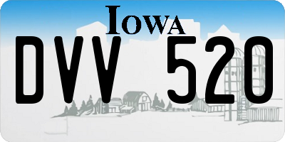 IA license plate DVV520