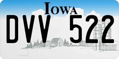IA license plate DVV522