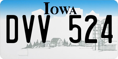 IA license plate DVV524