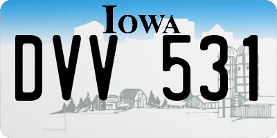 IA license plate DVV531