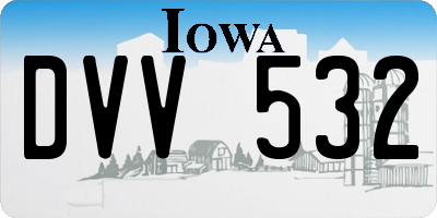 IA license plate DVV532