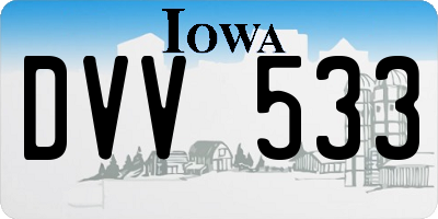 IA license plate DVV533