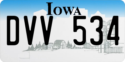 IA license plate DVV534