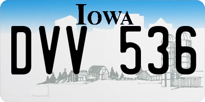 IA license plate DVV536