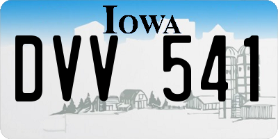 IA license plate DVV541