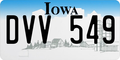 IA license plate DVV549