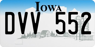 IA license plate DVV552