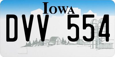 IA license plate DVV554