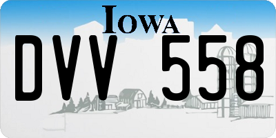 IA license plate DVV558