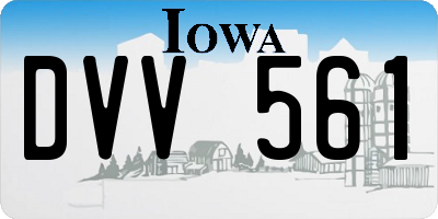 IA license plate DVV561