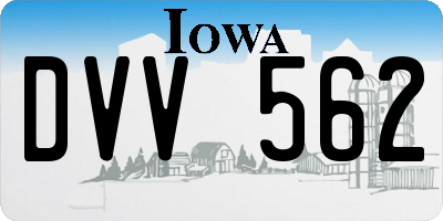IA license plate DVV562