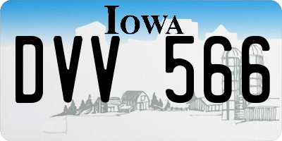 IA license plate DVV566