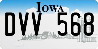 IA license plate DVV568
