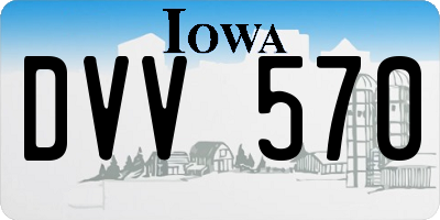 IA license plate DVV570