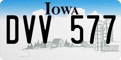 IA license plate DVV577