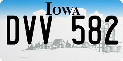 IA license plate DVV582