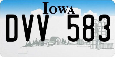 IA license plate DVV583